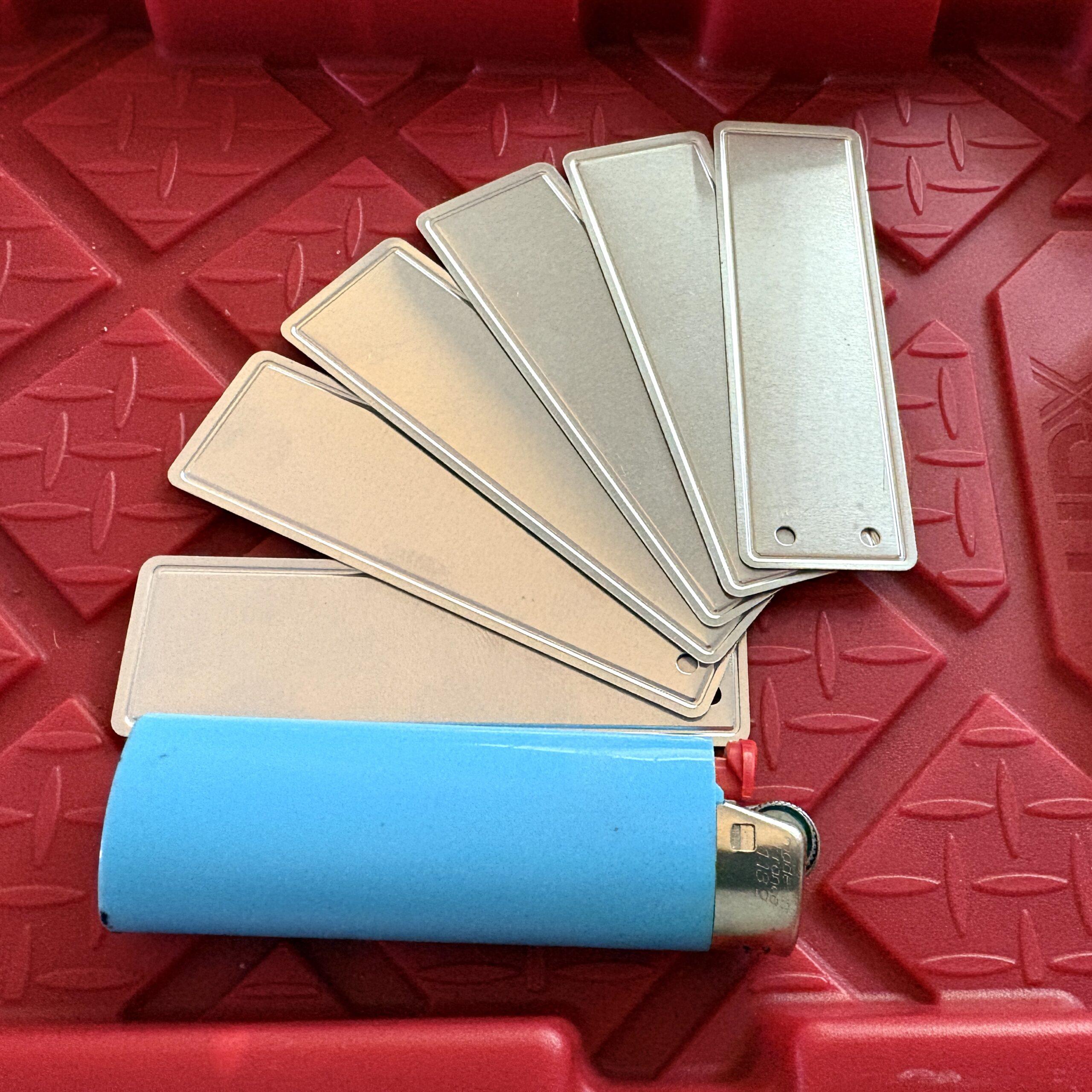 5 pack of blank aluminum, no fade ID tags