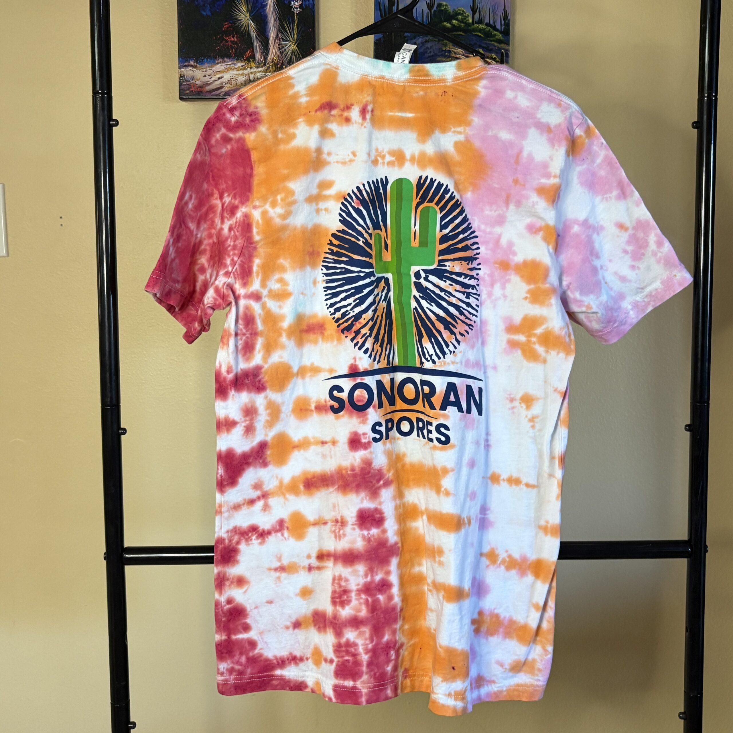 Logo T-Shirt, Size: Large, Design: Pink, Orange, Red